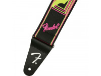 Fender Neon Monogram Guitar Strap - Yellow/Pink